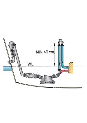 Vetus Air Vent Anti Syphon Device with Hose