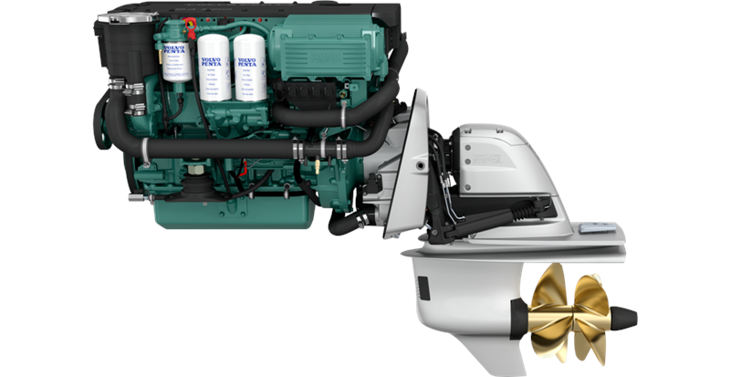 Volvo Penta D4-260 Aquamatic Sterndrive Marine Diesel Engine 260hp ...