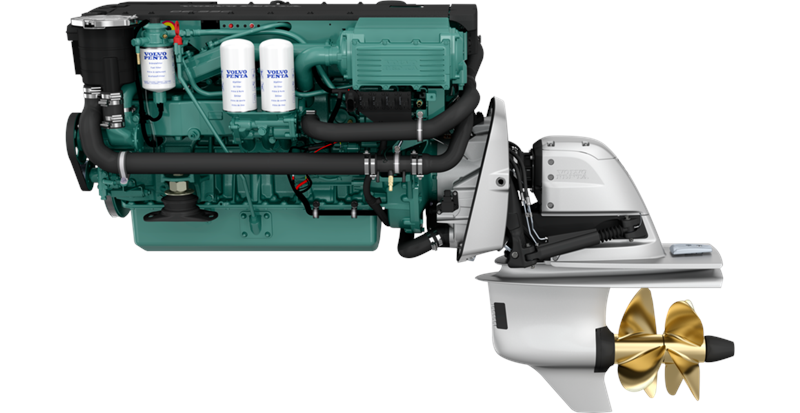 Volvo Penta D6-330 Aquamatic Sterndrive Marine Diesel Engine 330hp ...